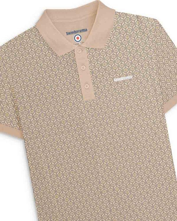 Lambretta Big & Tall Geo Roundel Polo Stone