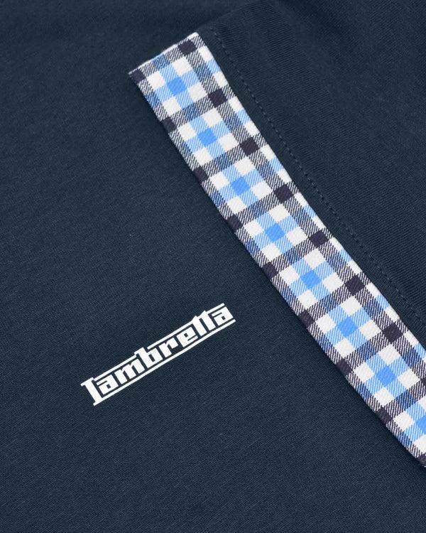 Lambretta Big & Tall Gingham Collar Polo Navy