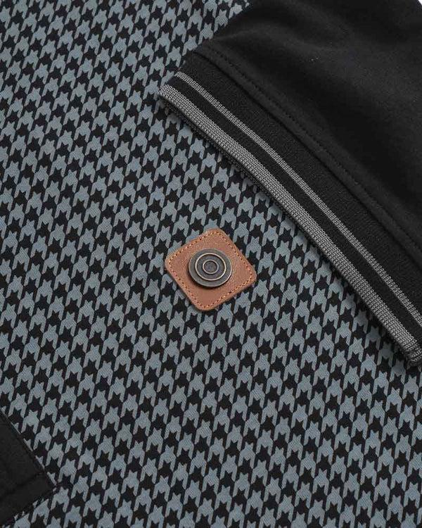 Lambretta Big & Tall Houndstooth Polo Black/Iron