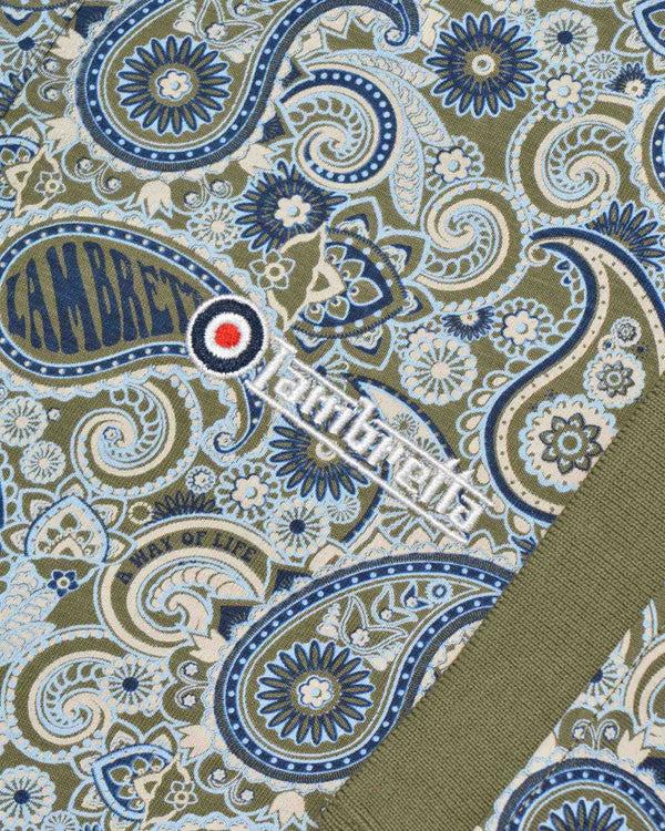 Lambretta Big & Tall Paisley Brand Polo Khaki/Navy