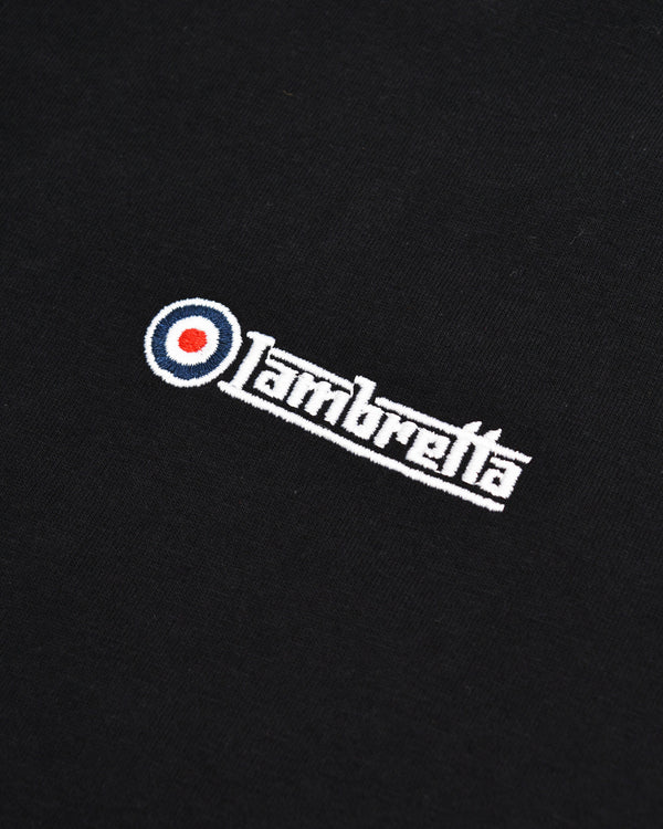 Lambretta Big & Tall Paisley Lined Polo Black