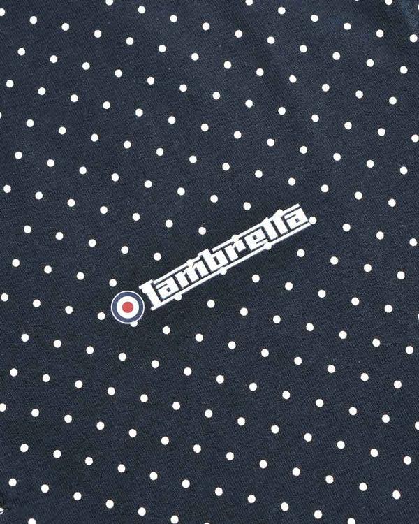 Lambretta Big & Tall Polkadot Polo Navy