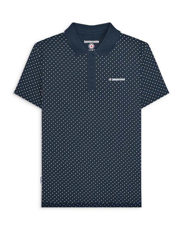 lambretta Big & Tall Polkadot Polo Navy
