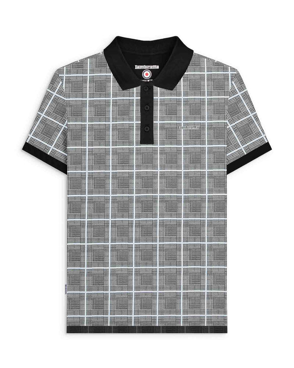 lambretta Big & Tall POW Check Polo White