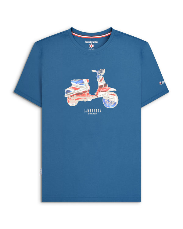 lambretta Big & Tall Scooter Flag Tee Dark Blue
