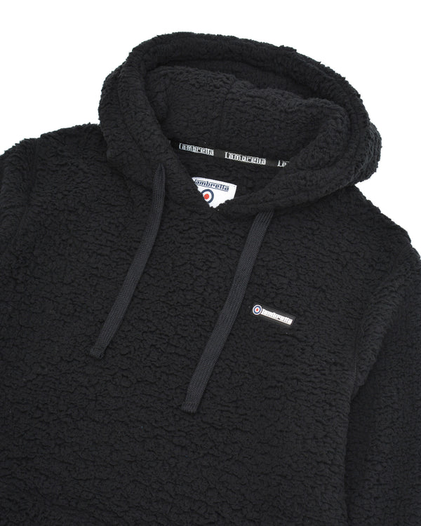 Lambretta Borg Hoodie Black