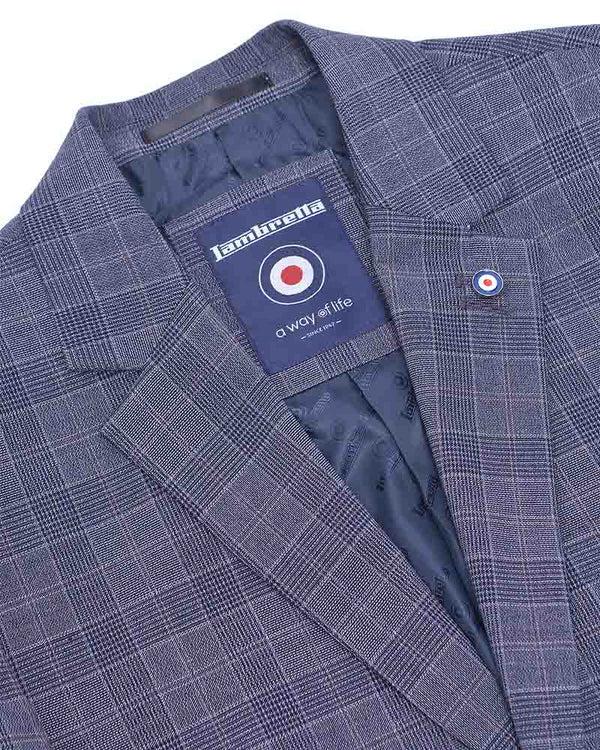 Lambretta Bradley Slate Check Blazer Slate