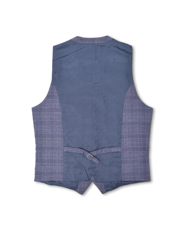 Lambretta Bradley Slate Check Waistcoat Slate