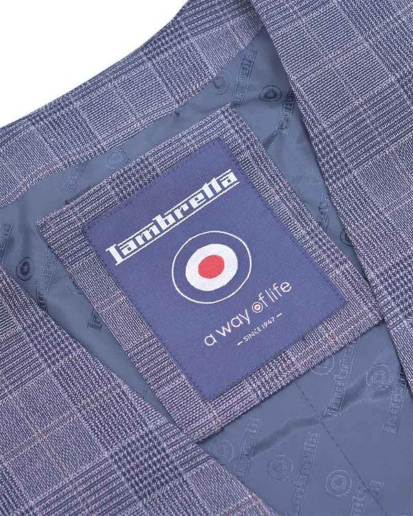 Lambretta Bradley Slate Check Waistcoat Slate