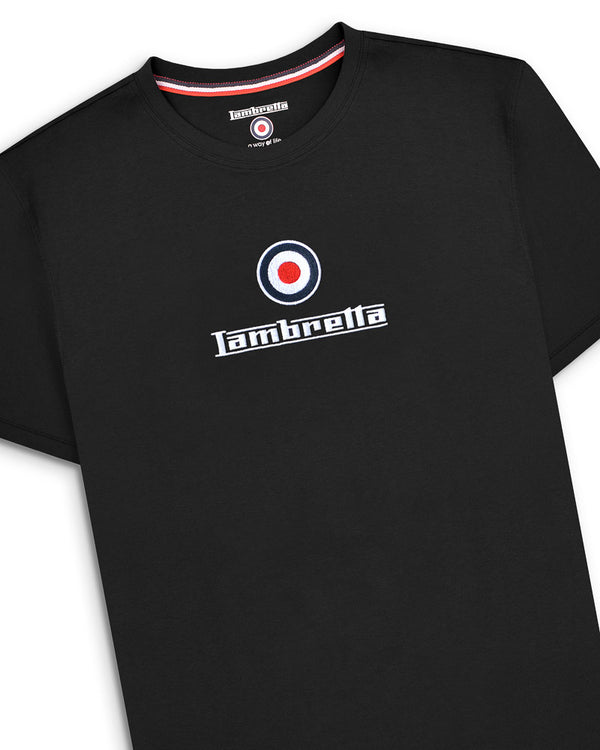 Lambretta Brand Logo Tee Black