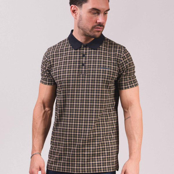 Lambretta Check Polo Navy