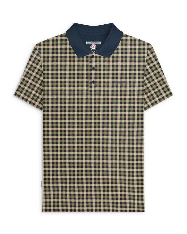 lambretta Check Polo Navy