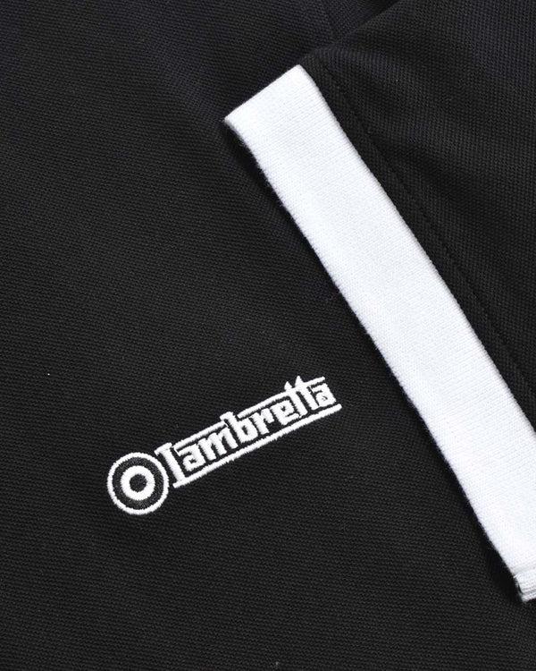 Lambretta Checker Collar Polo Black