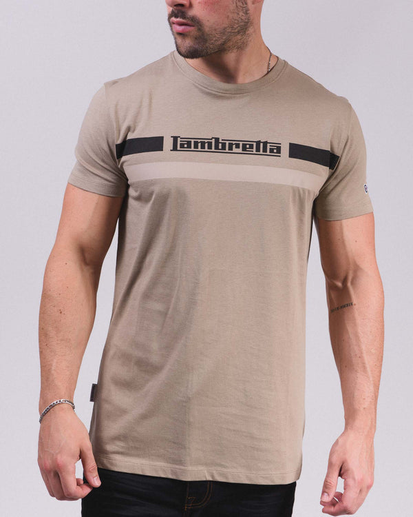 Lambretta Chest Stripe Tee Cashew