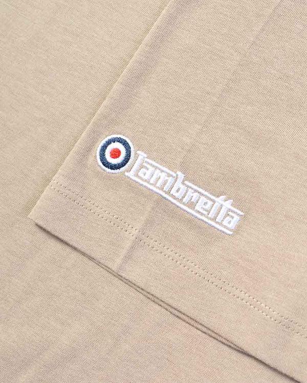 Lambretta Chest Stripe Tee Cashew