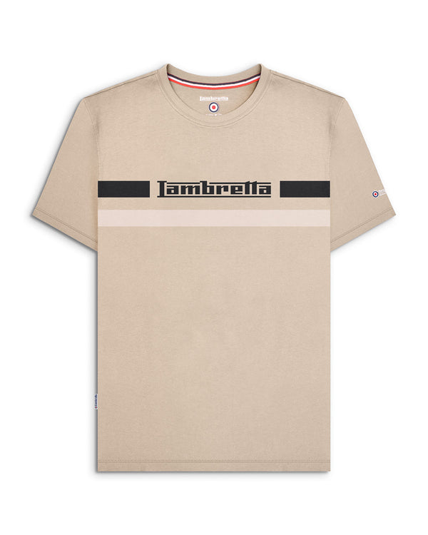 lambretta Chest Stripe Tee Cashew