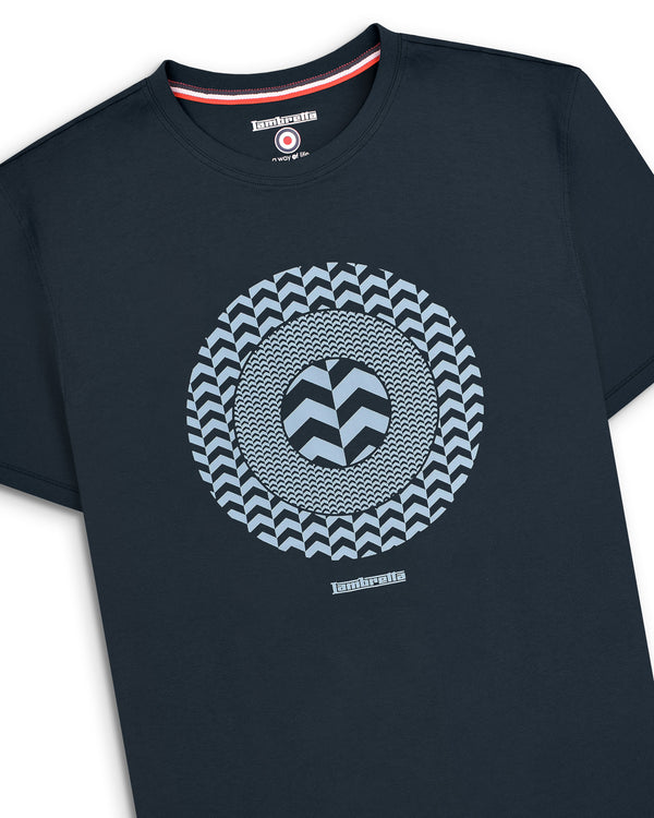 Lambretta Chevron Target Tee Navy