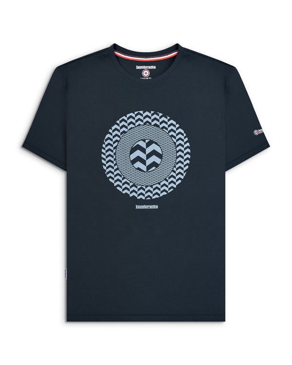 lambretta Chevron Target Tee Navy