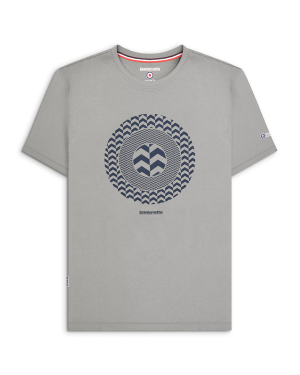 lambretta Chevron Target Tee Ultimate Grey