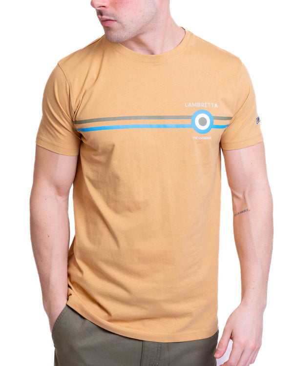 Lambretta Classic Stripe Tee Sand