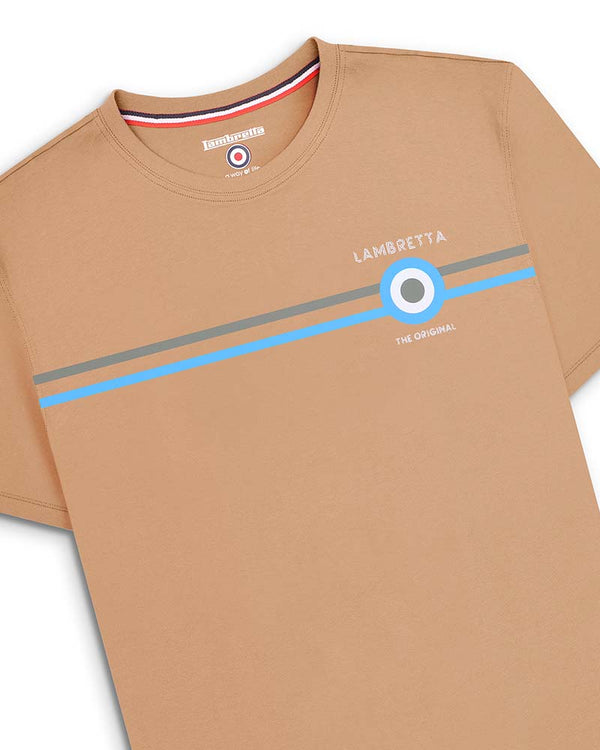 Lambretta Classic Stripe Tee Sand