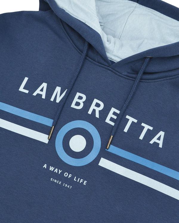 Lambretta Contrast Target Hoodie Navy