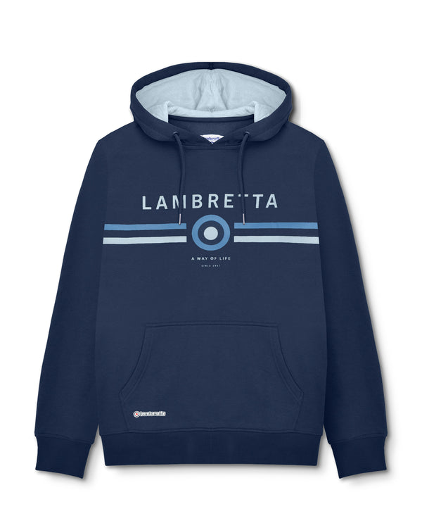 lambretta Contrast Target Hoodie Navy