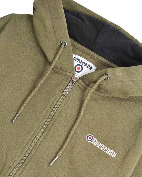 Lambretta F/Z Hoodie Khaki/Black