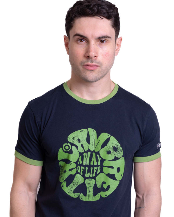 Lambretta Festival Ringer Tee Navy