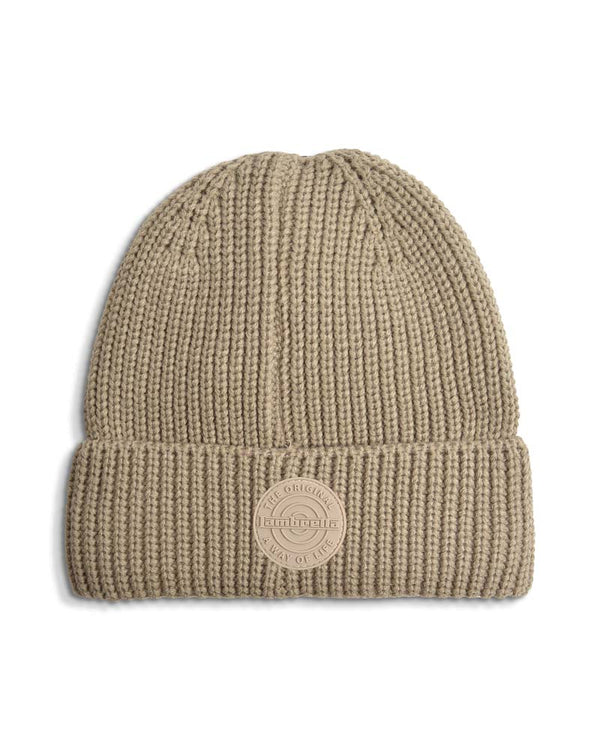 lambretta Fleece Lined Beanie Stone