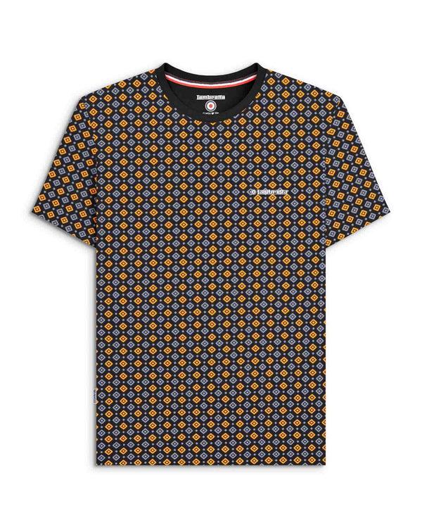lambretta Geo AOP Tee Black/Gold