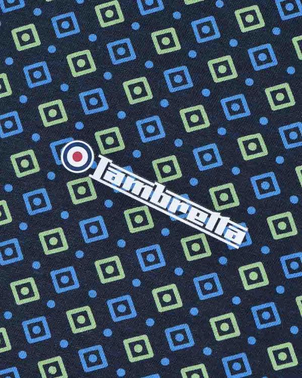 Lambretta Geo AOP Tee Navy/Basil