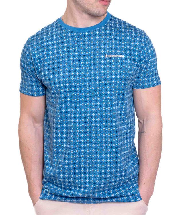 Lambretta Geo AOP Tee Vallarta Blue