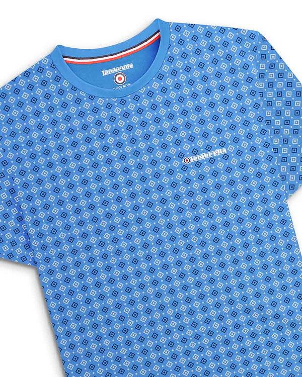Lambretta Geo AOP Tee Vallarta Blue