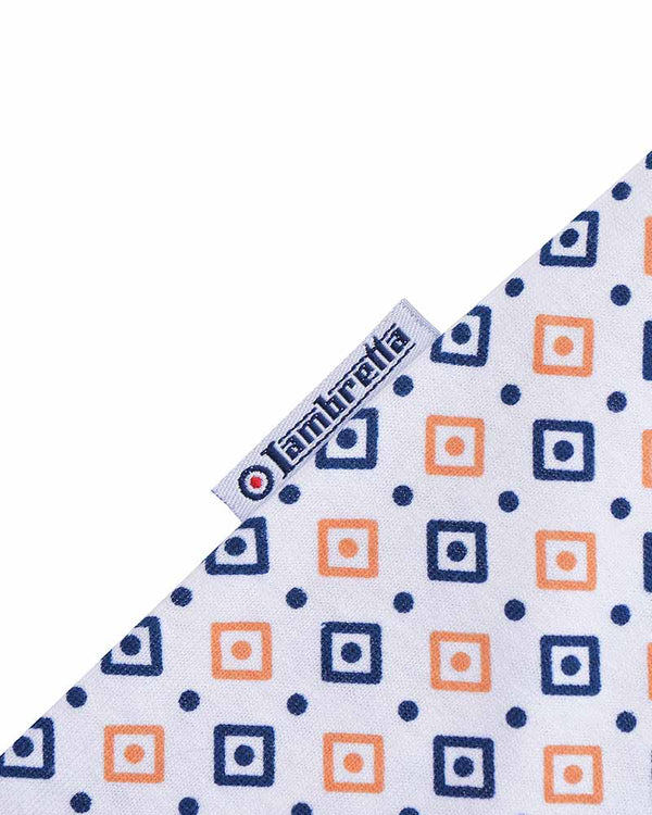 Lambretta Geo AOP Tee White