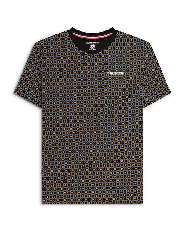 lambretta Geo Target AOP Tee Black/Gold