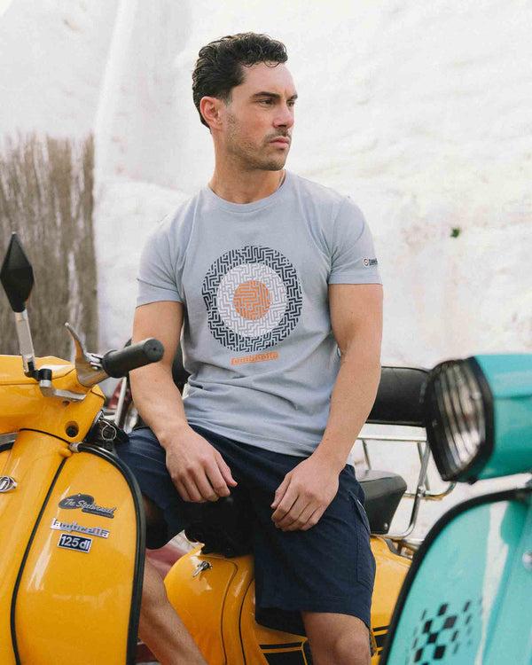 Lambretta Geo Target Tee Dusky Blue