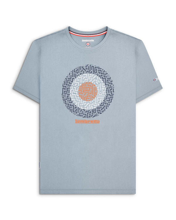 lambretta Geo Target Tee Dusky Blue