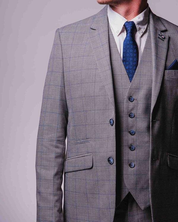 Lambretta George POW Check Blazer Grey