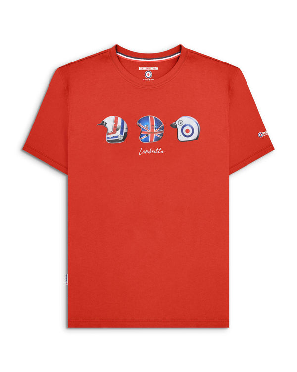 lambretta Helmet Tee Red