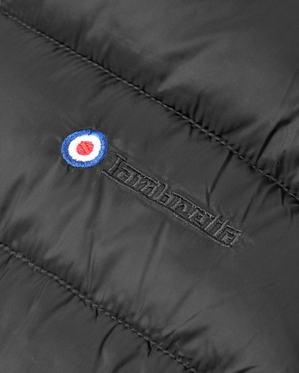 Lambretta Hooded Puffer Jacket Black