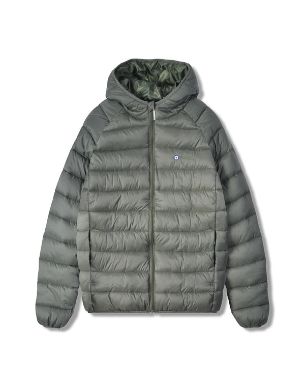 lambretta Hooded Puffer Jacket Khaki