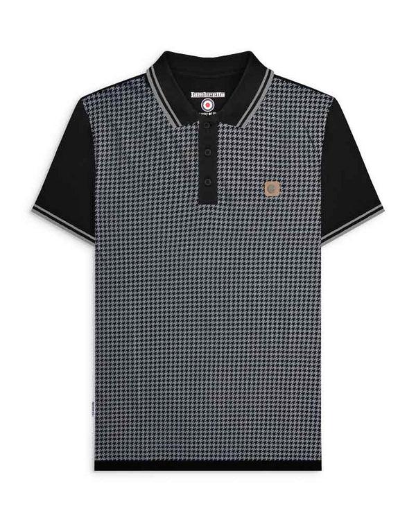lambretta Houndstooth Polo Black/Iron