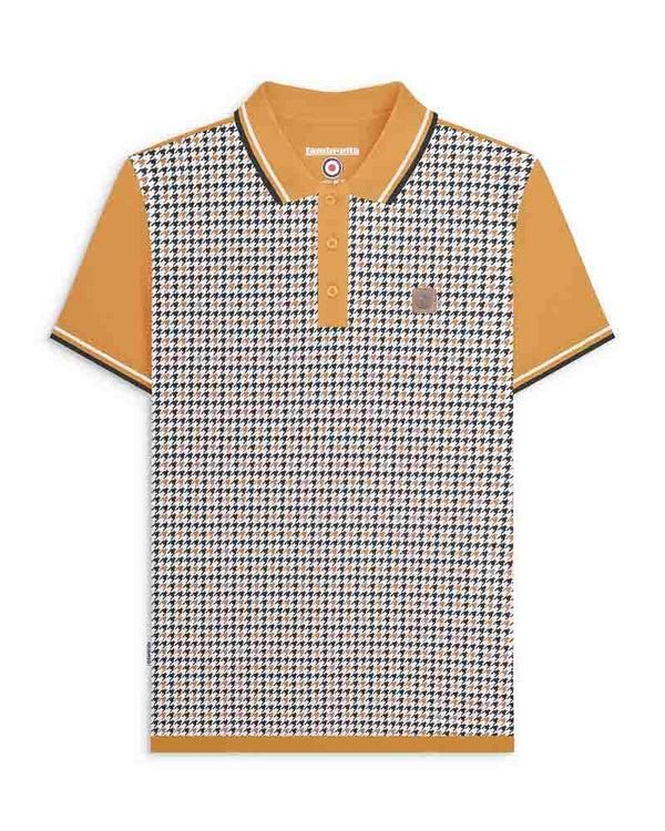 lambretta Houndstooth Polo Mustard