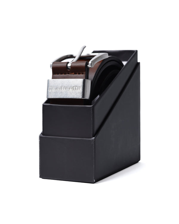 Lambretta Leather Lined Belt Dark Brown