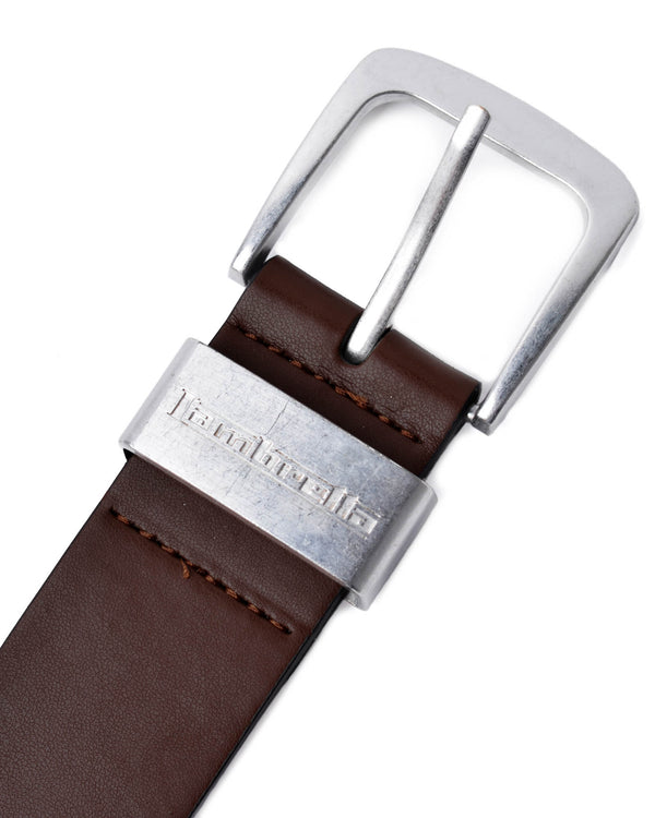 Lambretta Leather Lined Belt Dark Brown