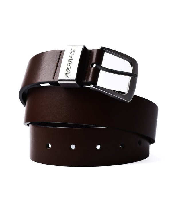 lambretta Leather Lined Belt Dark Brown