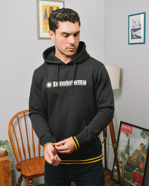 Lambretta Logo Hoodie Black/Gold
