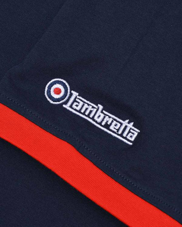 Lambretta Logo Ringer Tee Navy