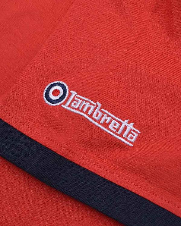 Lambretta Logo Ringer Tee Red